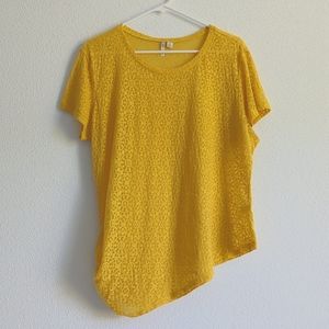 Cato yellow tee shirt size xl